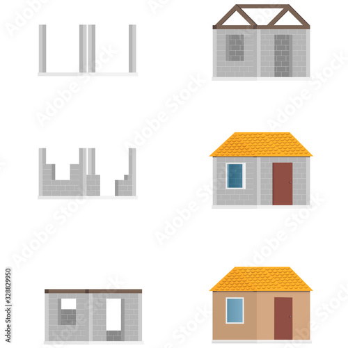 House construction. Building. Vector illustration