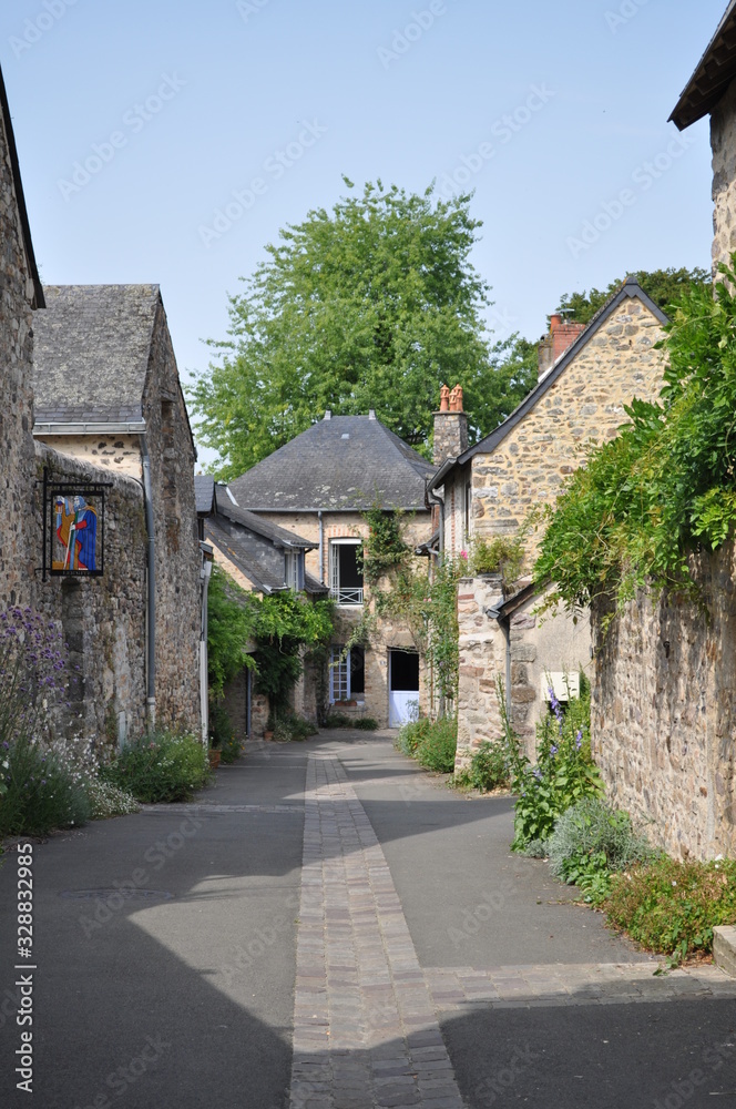 narrow of old town, Sainte Suzanne, France
