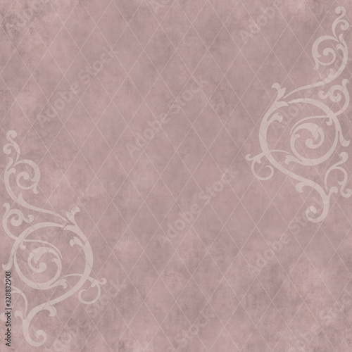 vintage floral background derty pink photo