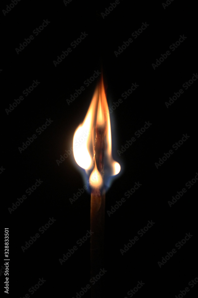 burning match