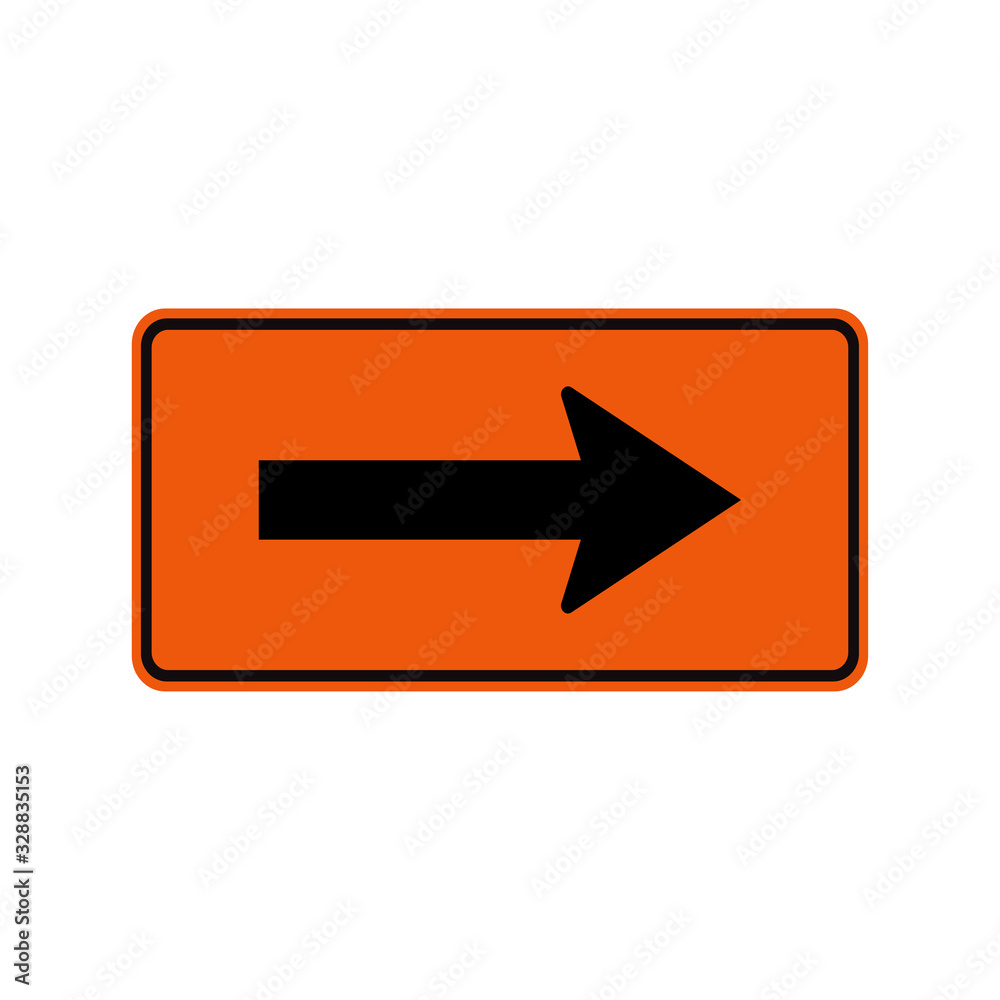 Go Right By The Arrows Road Symbol Sign Isolate on White Background,Vector Illustration Go Right By The Arrows Road Symbol Sign Isolate on White Background,Vector Illustration