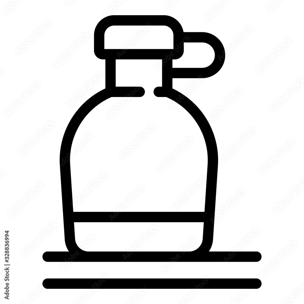 Water flask bottle icon. Outline water flask bottle vector icon for web design isolated on white background Water flask bottle icon. Outline water flask bottle vector icon for web design isolated on white background