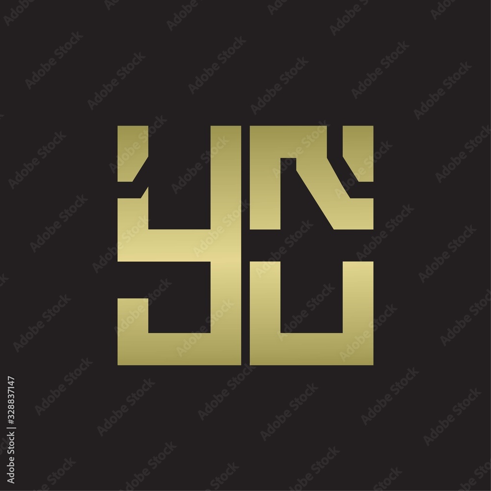 Obraz premium YO Logo with squere shape design template with gold colors