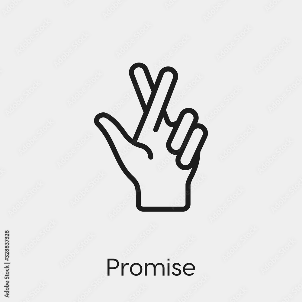 promise gesture icon vector. Linear style sign for mobile concept and web design. promise gesture symbol illustration. Pixel vector graphics - Vector. promise gesture icon vector. Linear style sign for mobile concept and web design. promise gesture symbol illustration. Pixel vector graphics - Vector.