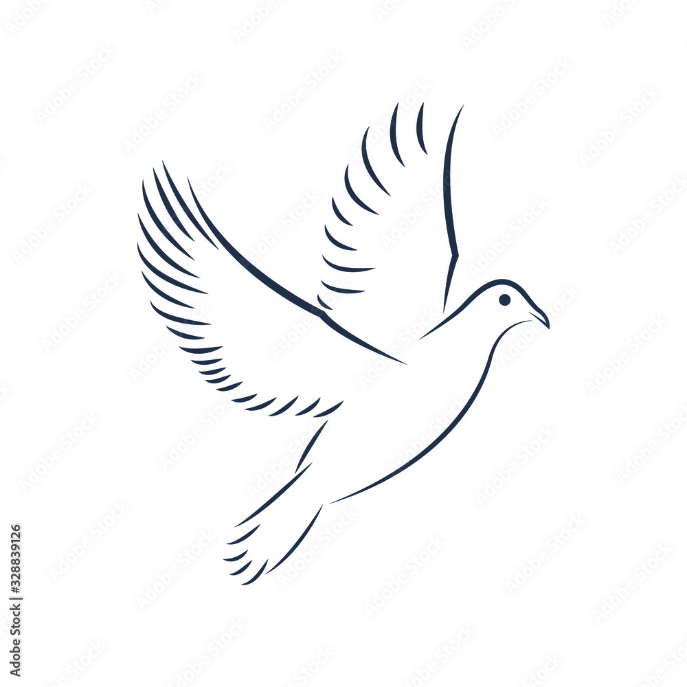 beautiful Line Dove Bird logo design peace vector beautiful Line Dove Bird logo design peace vector