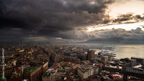 Fototapeta Naklejka Na Ścianę i Meble -  Naples with clouds