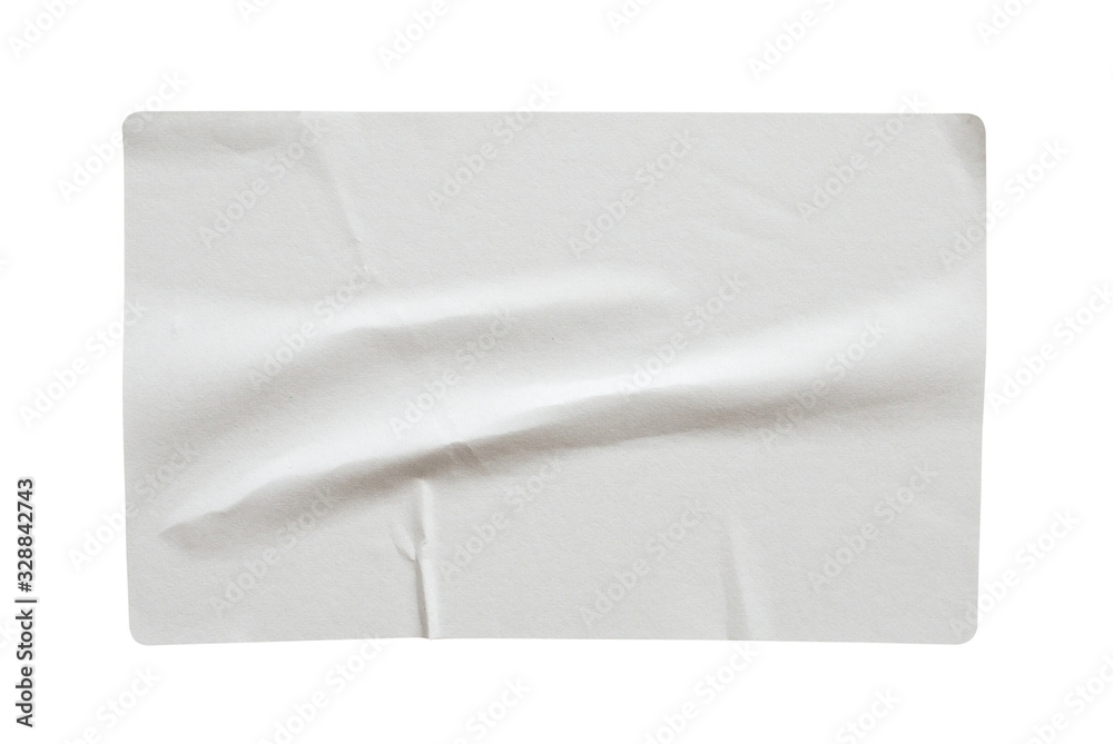 Paper sticker label isolated on white background Paper sticker label isolated on white background