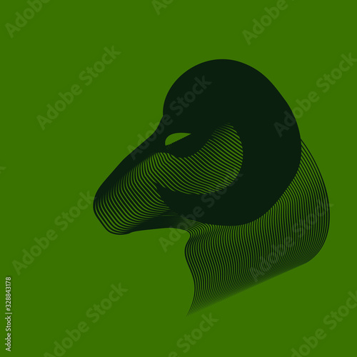 green background ram illustration