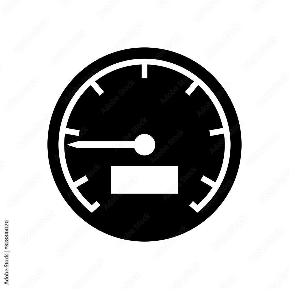Speedometer icon in a trendy flat design Speedometer icon in a trendy flat design