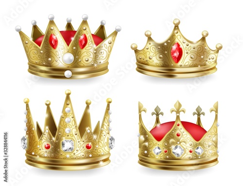 Obraz na plátně Realistic crowns