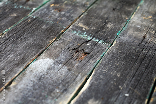 background of old wooden boards with selective focus, texture