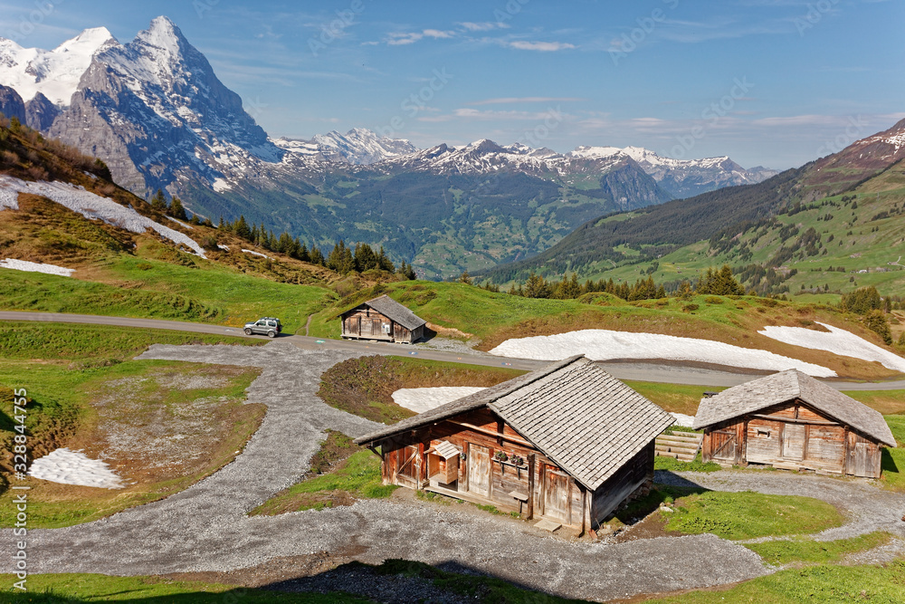 Views grom Grosse Scheidegg towards Grindelwald