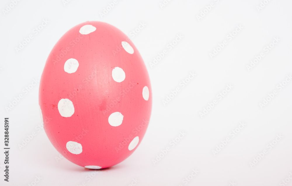 Beautiful Easter Pink egg color isolate