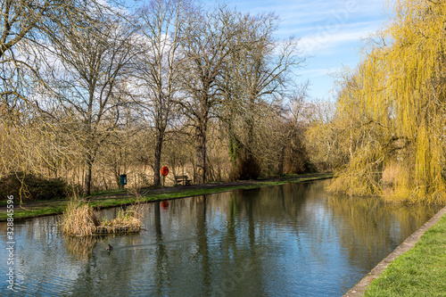 The Pells in Lewes, Sussex, on a sunny early spring morning
