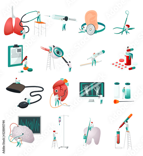 Medical Tools Flat Set