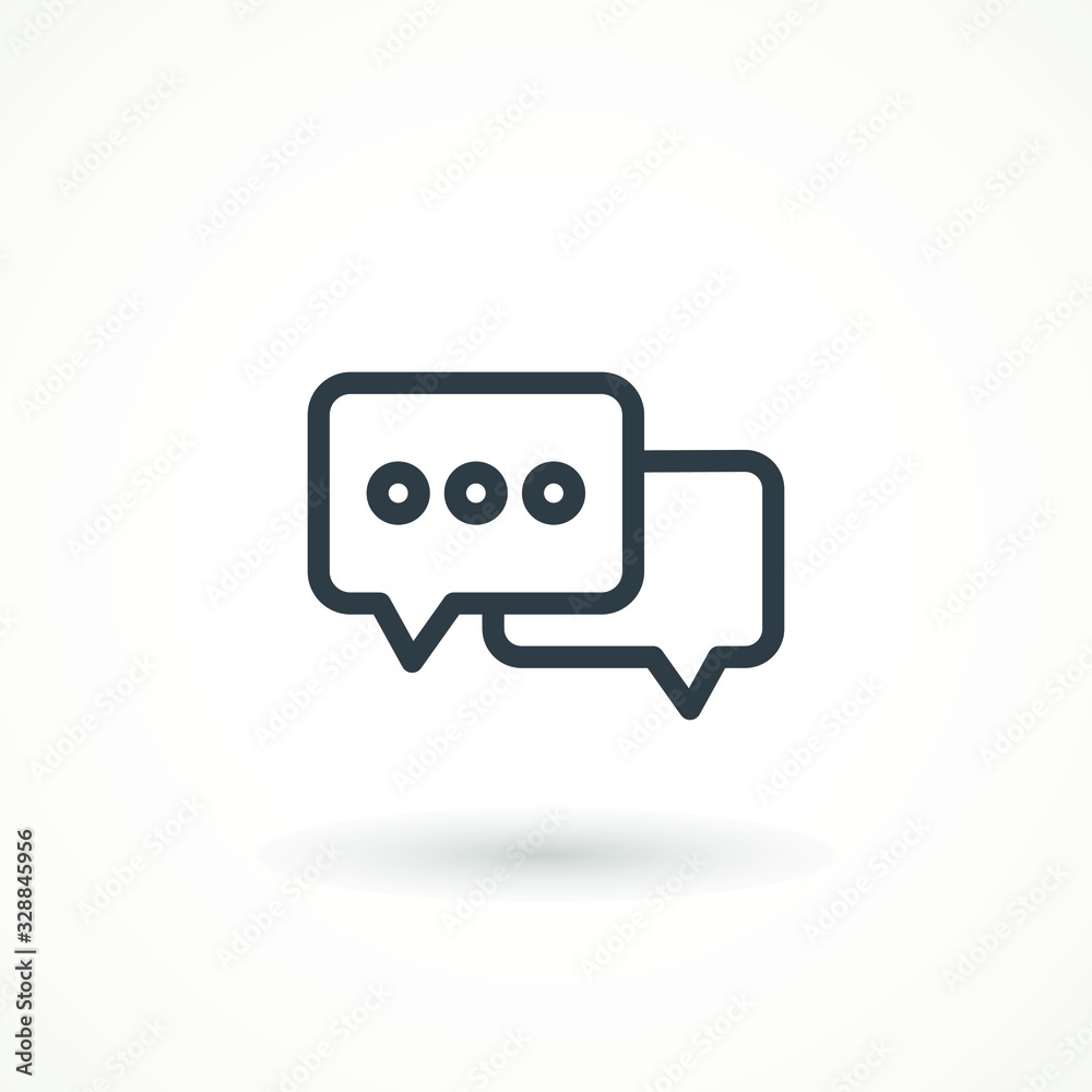 Speech bubbles line Icon, Editable strok flat design style speaking Chatting Chat, speak sign, talk icon Speech bubbles line Icon, Editable strok flat design style speaking Chatting Chat, speak sign, talk icon