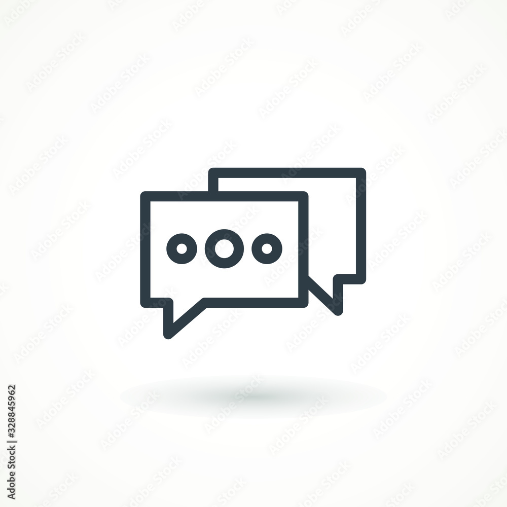 Speech bubbles line Icon, Editable strok flat design style speaking Chatting Chat, speak sign, talk icon Speech bubbles line Icon, Editable strok flat design style speaking Chatting Chat, speak sign, talk icon