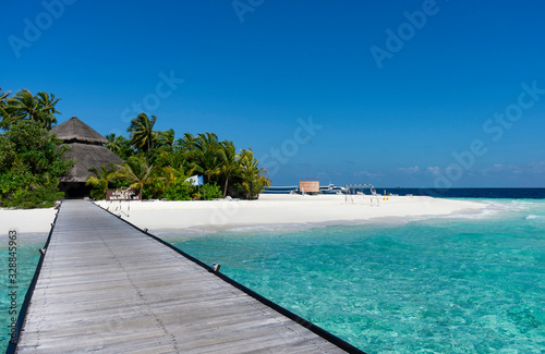 Maldives, Kaafu atoll - December 27 2019 - A wooden pier to heaven © Stefano