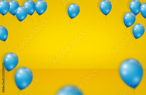 wallpaper, design, blue, yellow, colorful, card, surprise, festive, event, fun, color, happy, illustration, background, decoration, birthday, party, balloon, celebration, holiday, 3d