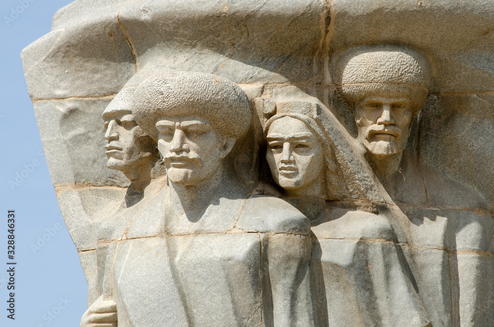 Obraz premium War memorial of soviet time. Khiva, Uzbekistan, Central Asia.