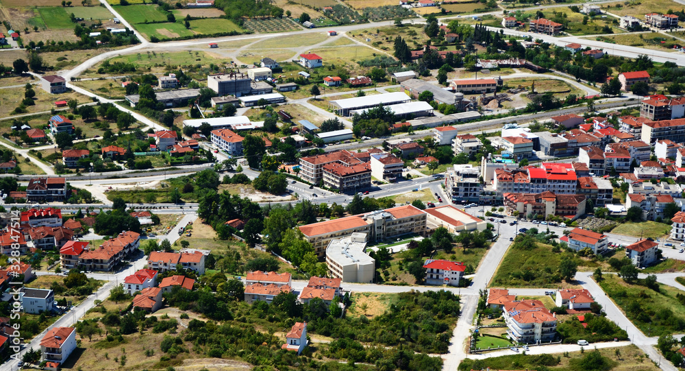 Kalambaka city. Scenic view of Kalambaka village in Greece near Meteora.