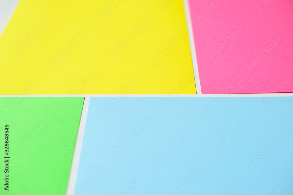 spread out colored cardboard sheets spread out colored cardboard sheets