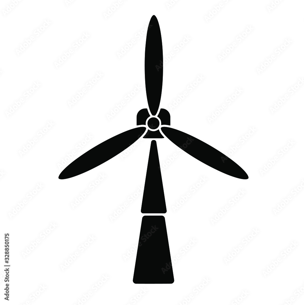wind turbine icon on white background wind turbine icon on white background