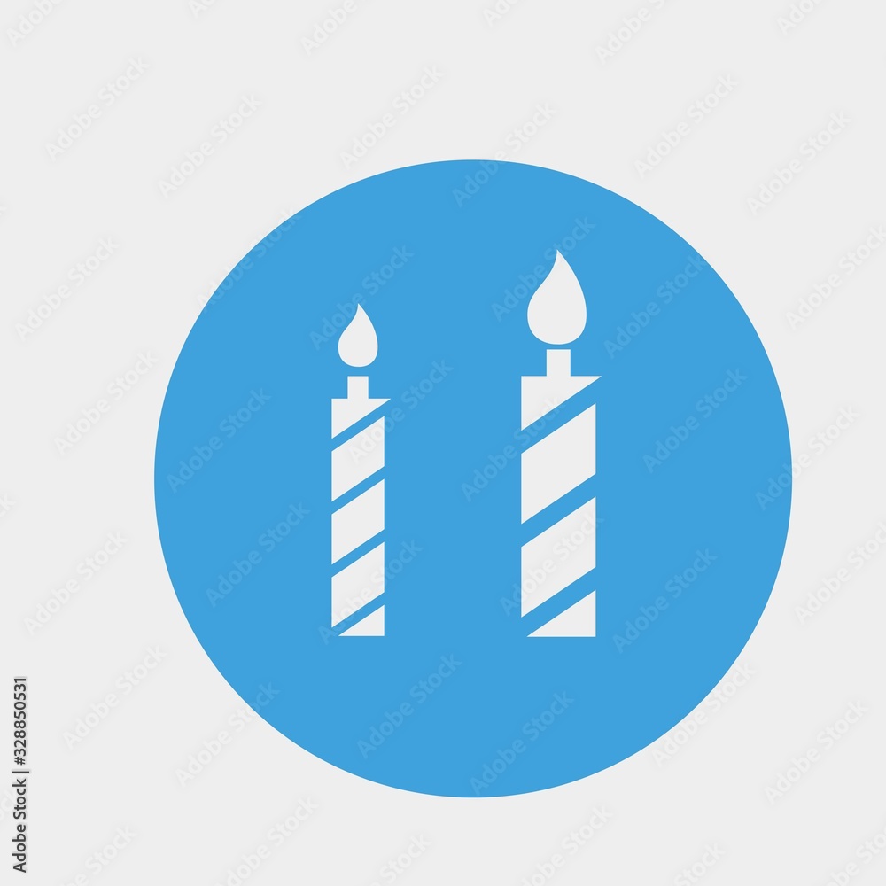 birthday candles vector icon with flame for birthdays birthday candles vector icon with flame for birthdays
