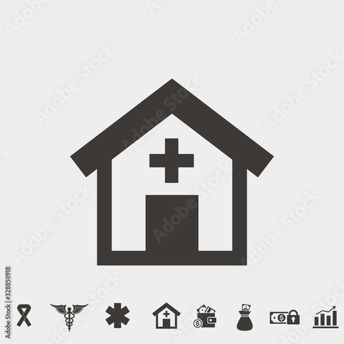 hospital vector icon medical center health care icon