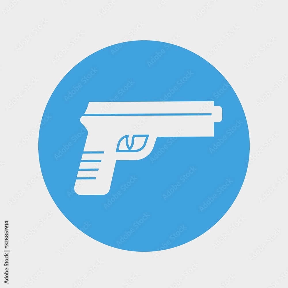 pistol gun vector icon fire arm for security protection pistol gun vector icon fire arm for security protection