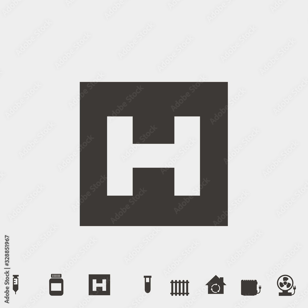 hospital symbol H vector icon hospital symbol H vector icon