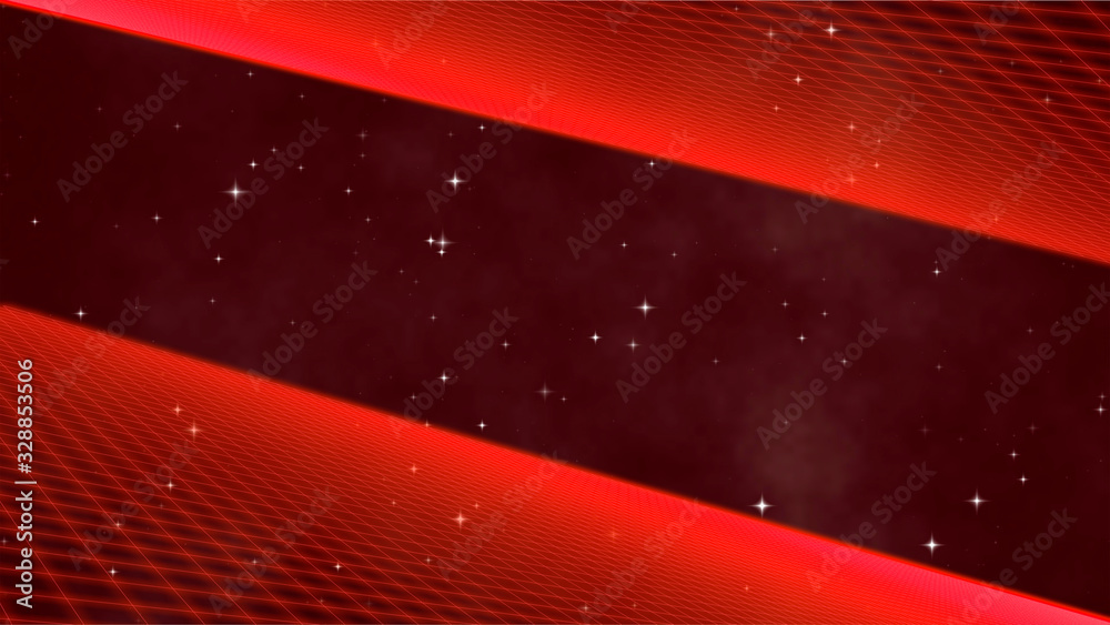 Abstract red retro 80s style background with stars and space for you
