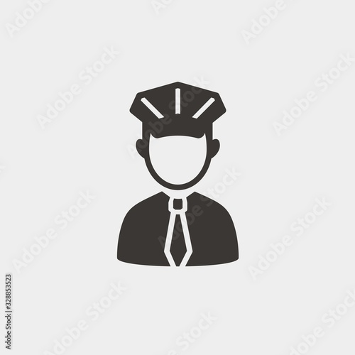 police man vector icon security