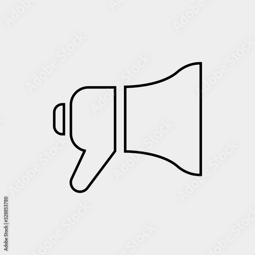 mega phone loud speaker vector icon 