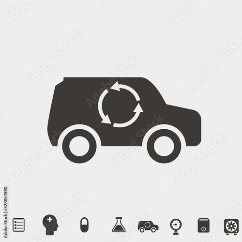 car air circulation vector icon ventilation