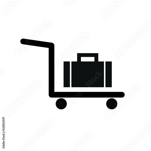 trolley with luggage at the airport
