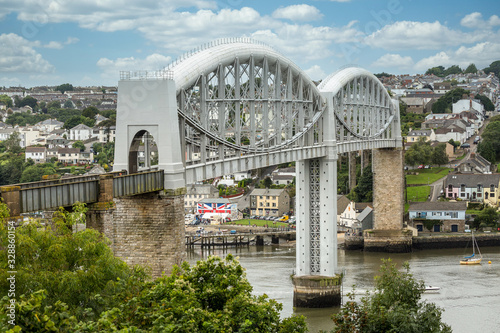 Brunel's Bridge over the River Tamar, Cornwall