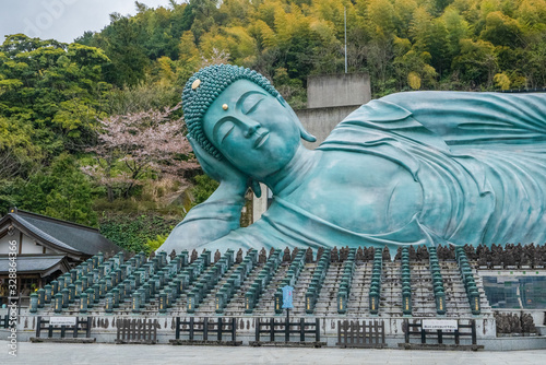 Reclining Buddha bronze statue