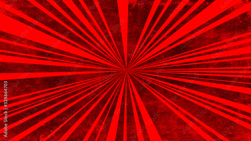 Abstract red vintage sun rays background