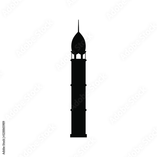 Murais de parede Mosque Tower icon isolated on white background