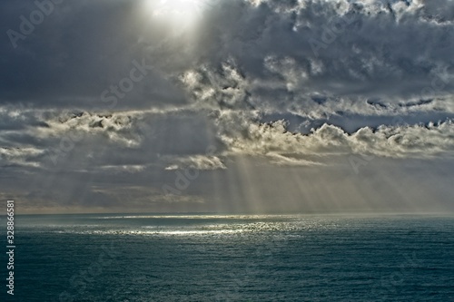 sea and clouds in Westmanislands Iceland