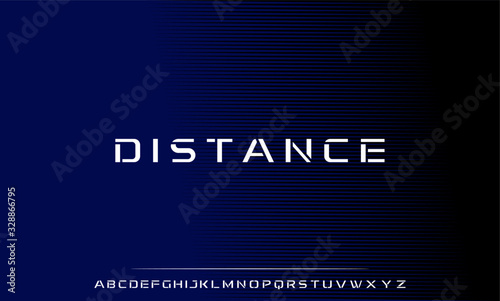 DISTANCE, THE ELEGANT FUTURISTIC MODERN STRONG AND SPEED FONT