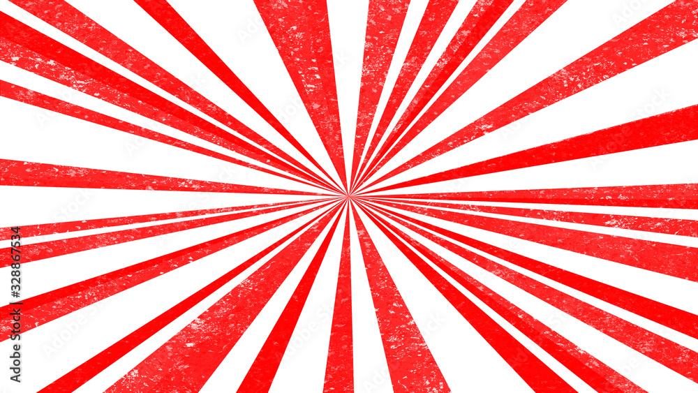 Fototapeta premium Abstract grunge background. Red vintage rays