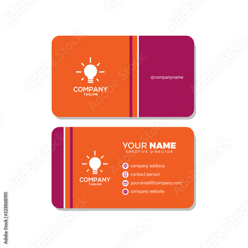 Modern business card template. Vector flat business card design.