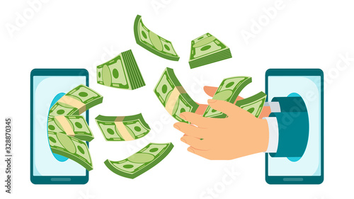 Money transfer using mobile device, computer and smart phone