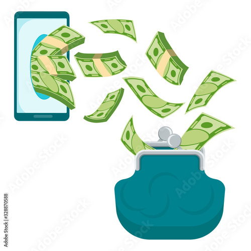 Money transfer using mobile device, computer and smart phone