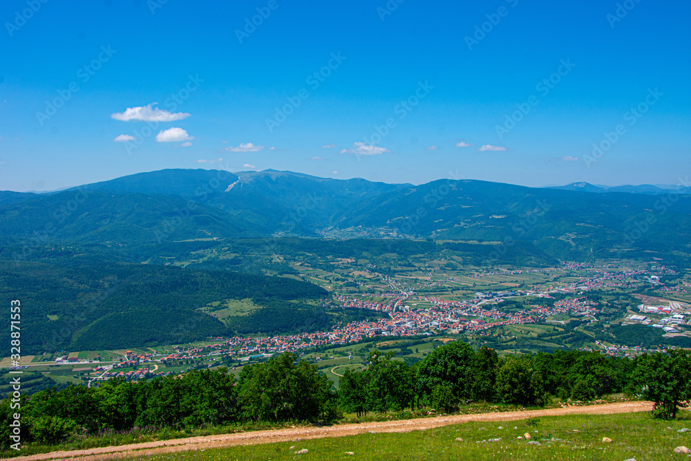 View to the city of Gornji Vakuf