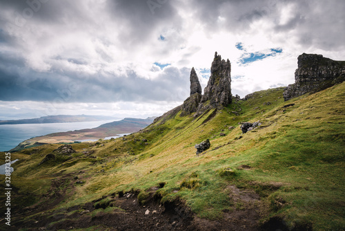 Amazing rock formations of the Old Man of Storr, Isle of Skye