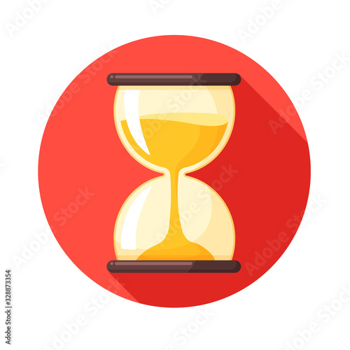 Hourglass icon. Hourglass vector that is about to run out of time Waiting concept.