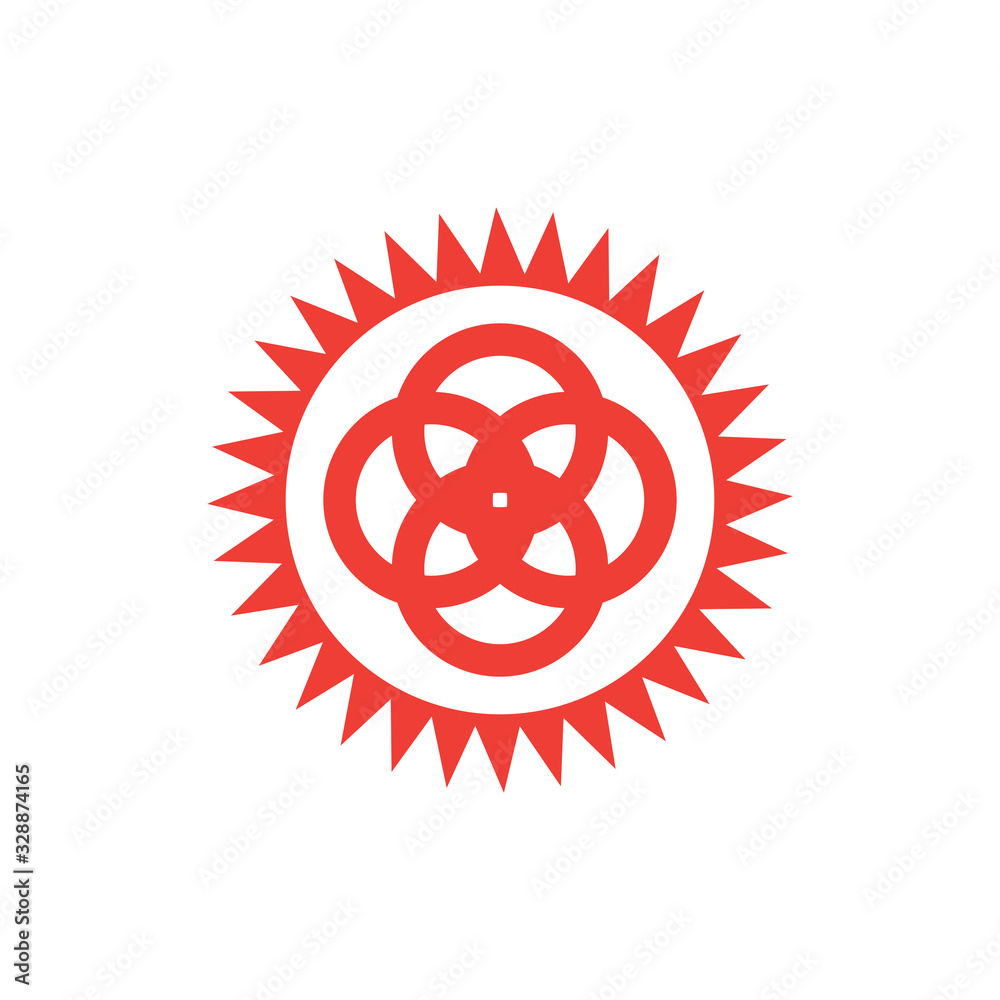 Abstract SUN logo design vector